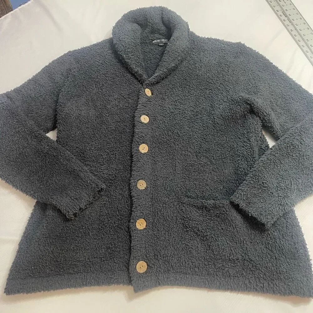 Barefoot Dreams CozyChic Dark Grey Cardigan Sweater Plus Size XXL